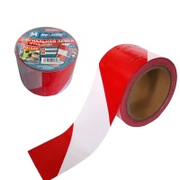 Лента сигнальная 70ммx100м, красно-белая, «Maximum» (2493)